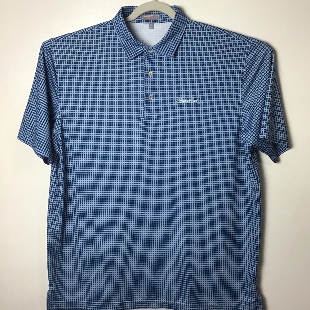 Peter Millar Summer Comfort blue polo shirt. XL